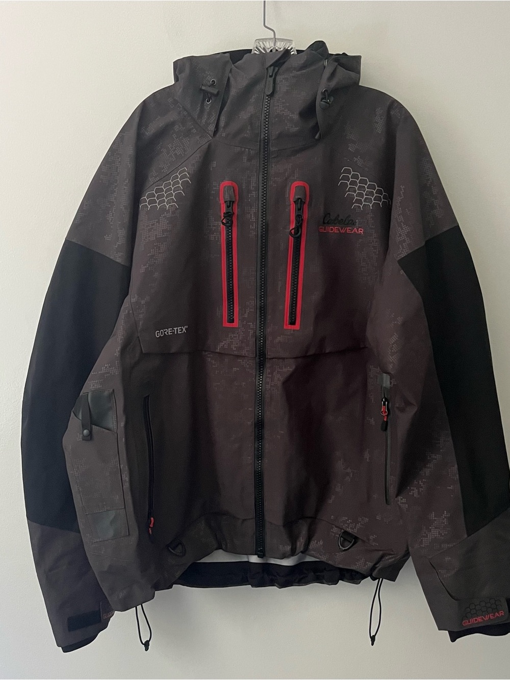 Cabela’s Guidewear Goretex Angler Fishing Jacket Digital Camo XL